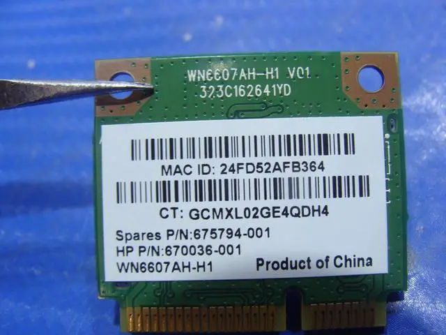 Alt view image 4 of 4 - HP Pavilion 15-b142dx 15.6" Genuine Wireless WIFI Card 675794-001 670036-001