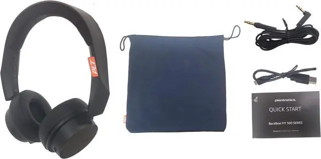 Alt view image 7 of 7 - Plantronics Backbeat FIT 505 Black Bluetooth Headphone New Replaces EncorePro BackBeat Pro Plus
