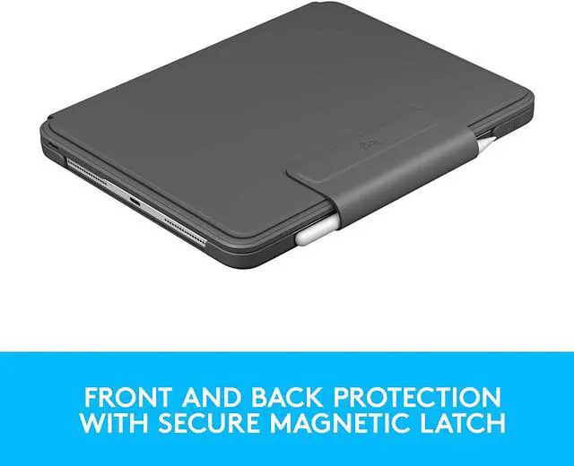 Alt view image 5 of 15 - Logitech SLIM FOLIO PRO Backlit Bluetooth Keyboard Case for iPad Pro 12.9-inch (3rd and 4th gen) - Graphite