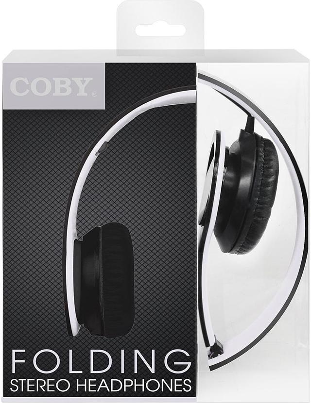 Main image of Coby Folding Stereo Headphones, White (CVH-801-WHT)