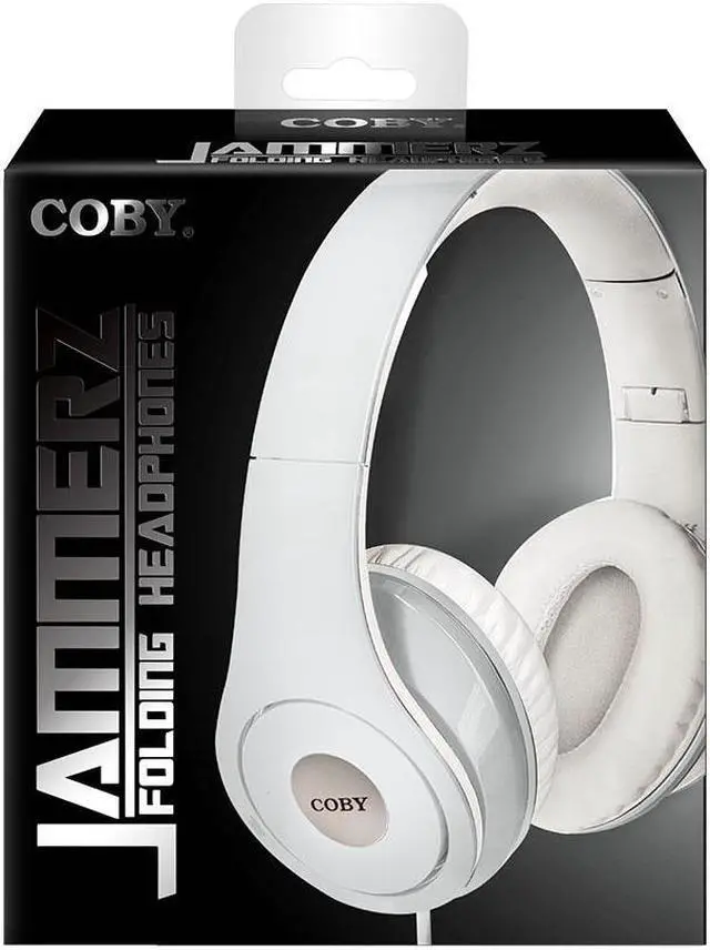 Alt view image 3 of 5 - Coby Jammerz Folding Headphones CVH-803-WHT -White