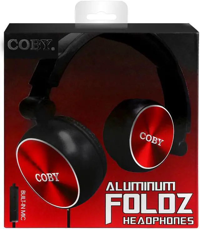 Alt view image 3 of 4 - Coby Aluminum Foldz Headphones CVH-804-RED - RED