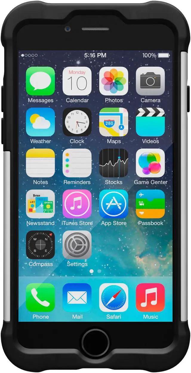 Alt view image 2 of 2 - Ballistic for iPhone 6/6s Tough Jacket Series Case - Black/White