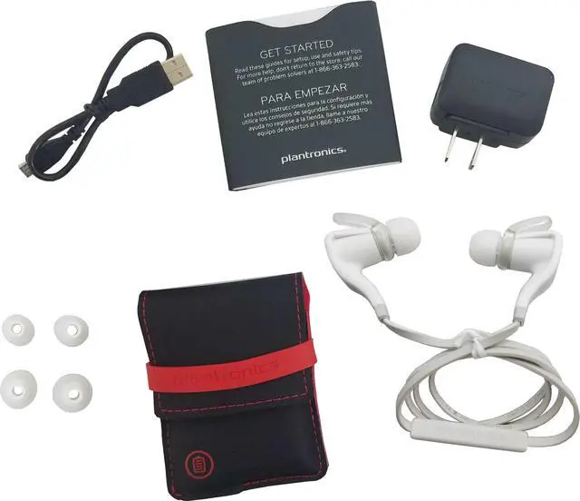 Alt view image 2 of 2 - Plantronics BackBeat Go 2 Wireless In Ear Stereo Bluetooth Headphones- WHITE (NON RETAIL PACKAGING)