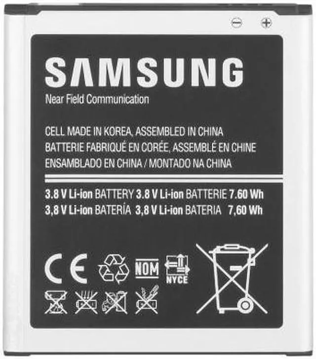 Alt view image 7 of 8 - OEM Samsung B450BU Standard Battery for Samsung Galay S3 Mini - Black