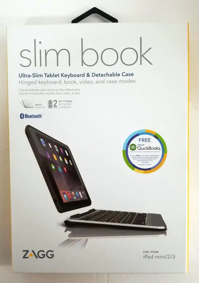 Alt view image 5 of 18 - Zagg - Folio Slim Keyboard Case For Apple Ipad Mini - Black