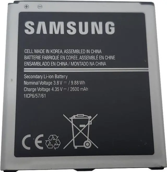 Alt view image 3 of 4 - Samsung Galaxy J3 J5 2016 Grand Prime OEM Cell Phone Battery EB-BG530CBU 2600mAh, 3.8V Li-ion