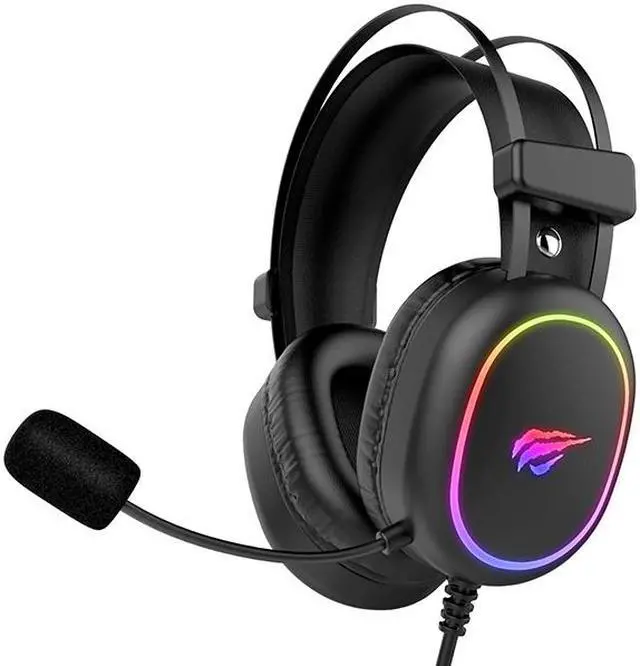 Main image of Havit H2016D 3.5mm Jack+USB power 50mm drive Stereo Surround Sound Gaming Headset with LED light and HD Mic_Black color
