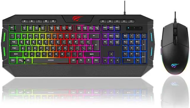 Alt view image 4 of 4 - Havit 4-in-1 RGB lighting Mouse + LED Backlit 114-key Multimedia gaming keyboard + 3.5mm Headset + Fine mesh cloth Mouse Pad combo Set
