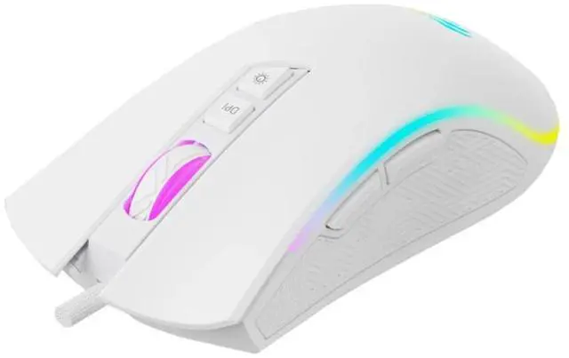 Alt view image 4 of 4 - Havit MS1034 USB RGB Backlighting 4800DPI Gaming Mouse_White