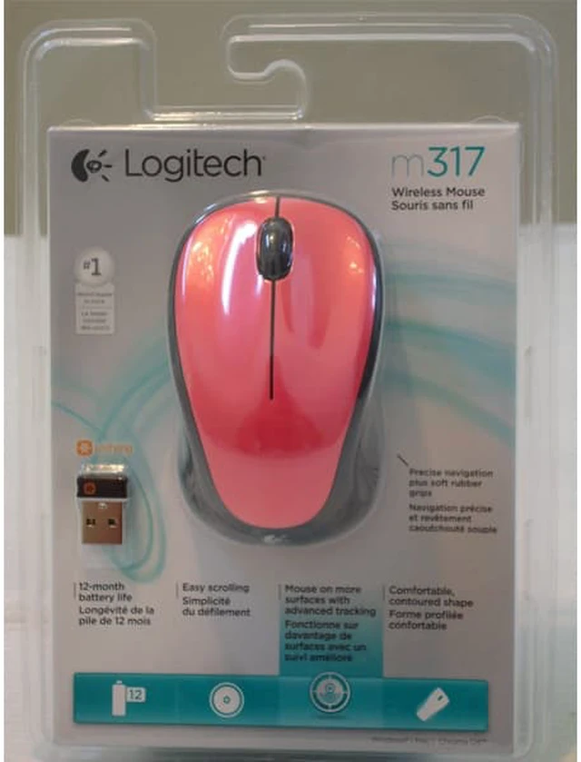 Alt view image 2 of 2 - Logitech M317 Wireless Mouse_Pink(910-003907)