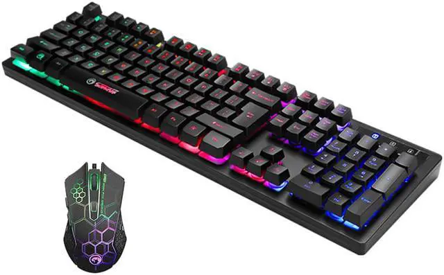 Alt view image 2 of 4 - Marvo Wired LED Backlight Membrane Gaming Keyboard & Mouse Combo