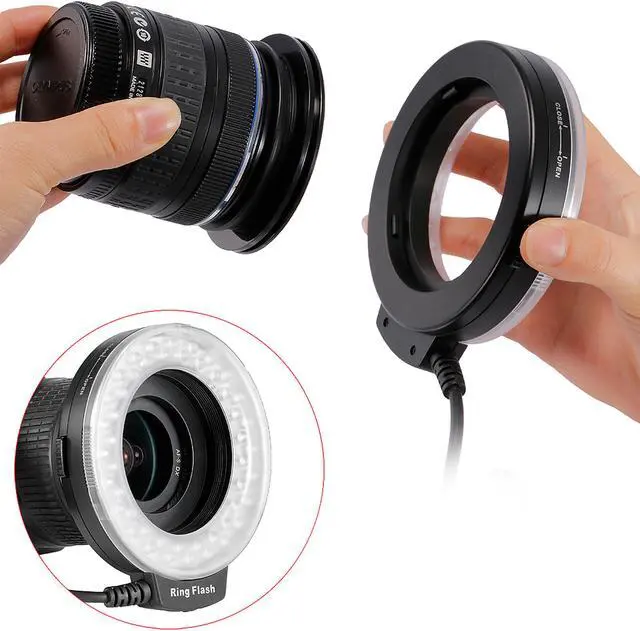 Alt view image 7 of 7 - Neewer® 48 Macro LED Ring Flash Light Includes 4 Diffusers (Clear, Warming, Blue, White) For Canon, Nikon, Panasonic, Olympus, Pentax SLR Cameras (Will Fit 49, 52, 55, 58, 62, 67, 72, 77mm Lenses)