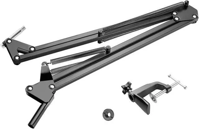 Alt view image 2 of 7 - Neewer Microphone Adjustable Suspension Boom Scissor Arm Stand with Desktop Table Mounting Clamp for Samson Blue Snowball SM7 AT2020, Max Load Capacity 2.2 pounds/1 kilogram (Black)