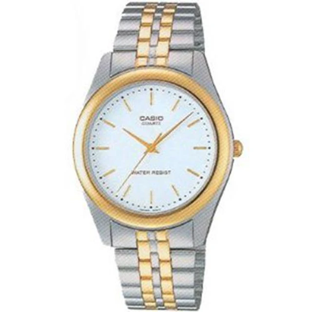 Alt view image 4 of 6 - Casio MTP-1129G-7A Men's Two-Tone Quartz Analog Dress Watch w/ White Dial
