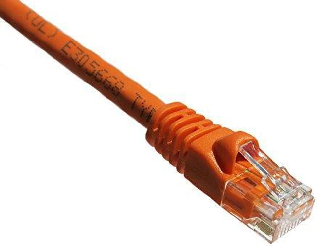 Alt view image 2 of 4 - Axiom AXG94074 Patch Cable - Rj-45 (M) To Rj-45 (M) - 3 Ft - Utp - Cat 5E - Molded, Snagless, Stranded - Orange