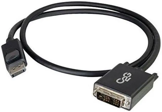 Alt view image 3 of 18 - C2G 6ft DisplayPort to DVI Adapter Cable - M/M - DisplayPort/DVI-D for Notebook, Monitor, Desktop Computer, Video Device - 6 ft - 1 x DisplayPort Male Digital Audio/Video - 1 x DVI-D (Single-Link) ...