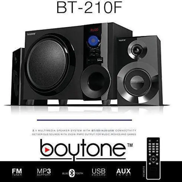 Alt view image 6 of 16 - Boytone BT-210FB Wireless Bluetooth Speaker, Powerful Sound, Bass System, Excellent Clear Sound & FM Radio, Remote Contr