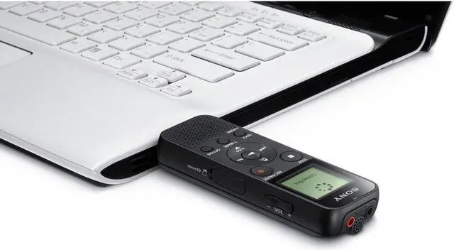 Alt view image 11 of 20 - Sony ICD-PX370 4GB Mono MP3 Digital Voice Recorder with Built-in USB - Black