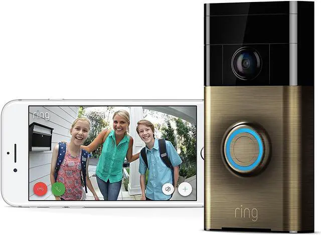 Alt view image 6 of 8 - Ring Wi-Fi Enabled Video Doorbell (Antique Brass)