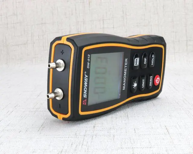 Alt view image 4 of 5 - SNDWAY SW-512 Digital Manometer Air Pressure gauge 11 Unit Vacuum Pressure Gauges differential natural gas pressure gauge meter measurement