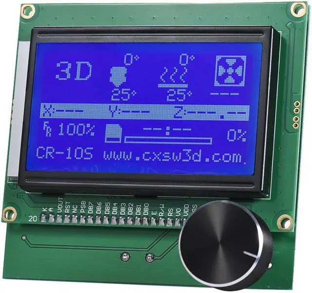 Main image of 2004 LCD Screen Controller Display with Cable for Reprap Ramps 1.4 3D Printer Kit Accessory for Creality CR-10S