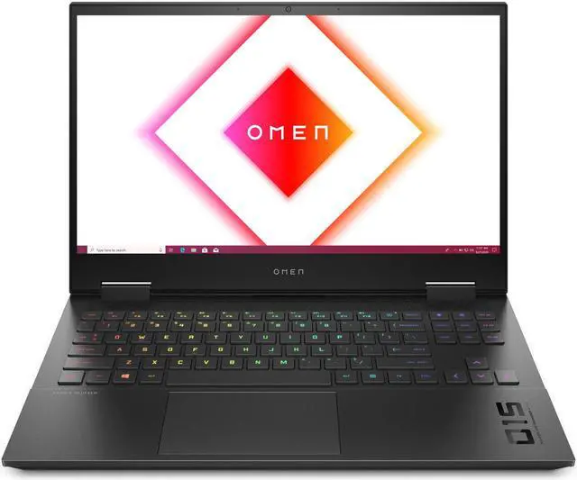 Main image of HP OMEN 15-EN0013DX Gaming and Entertainment Laptop (AMD Ryzen 7 4800H 8-Core, 8GB RAM, 512GB SSD, 15.6" Full HD (1920x1080), NVIDIA GTX 1660 Ti, Wifi, Bluetooth, Webcam, 1xUSB 3.2, Win 10 Home)