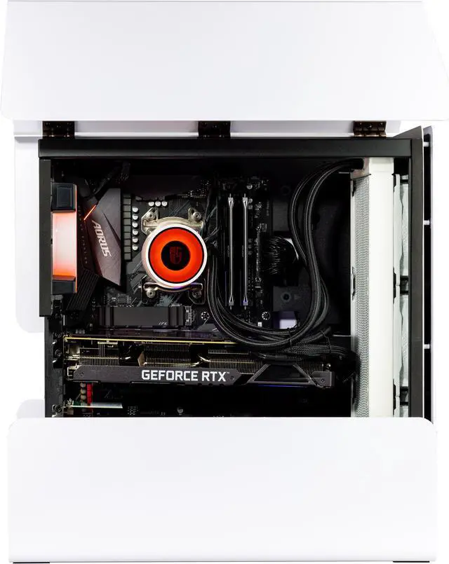 Alt view image 6 of 7 - Velztorm White Addux Open-Air Design Custom Gaming Desktop Liquid-Cooled (AMD Ryzen 9-5900X 12-Core, RTX 3070  8GB, 16GB DDR4, 512GB PCIe SSD+1TB  HDD, 360mm AIO, VR Ready, 750W PSU, WiFi-N, Win10H)