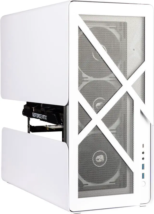 Alt view image 2 of 7 - Velztorm White Addux Open-Air Design Custom Gaming Desktop Liquid-Cooled (AMD Ryzen 9-5900X 12-Core, RTX 3070  8GB, 16GB DDR4, 512GB PCIe SSD+1TB  HDD, 360mm AIO, VR Ready, 750W PSU, WiFi-N, Win10H)