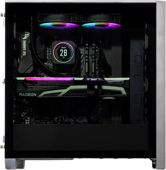 Alt view image 3 of 7 - Velztorm Tentorix Custom PC Gaming Tower (240 mm AIO, AMD Ryzen 7 5800X3D 8-Core, Radeon RX 6900 XT 16GB, 128GB DDR4, 4TB PCIe SSD + 6TB HDD (3.5), AC WiFi, RGB Fans, 750W PSU, BT, Win11H) VELZ0057