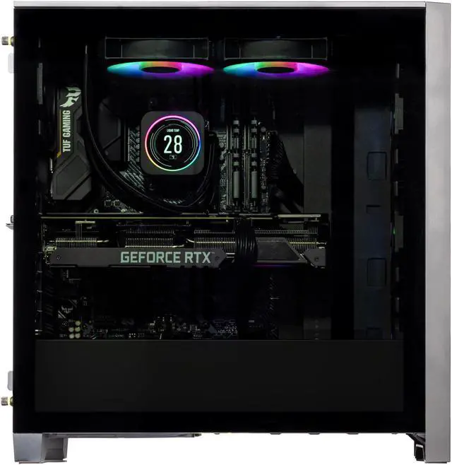 Alt view image 3 of 7 - Velztorm Tentorix Custom PC Gaming Tower (240 mm AIO, AMD Ryzen 7 5800X3D 8-Core, GeForce RTX 3070 8GB, 16GB DDR4, 512GB PCIe SSD + 1TB HDD (3.5), AC WiFi, RGB Fans, 750W PSU, BT, Win 10P) VELZ0057