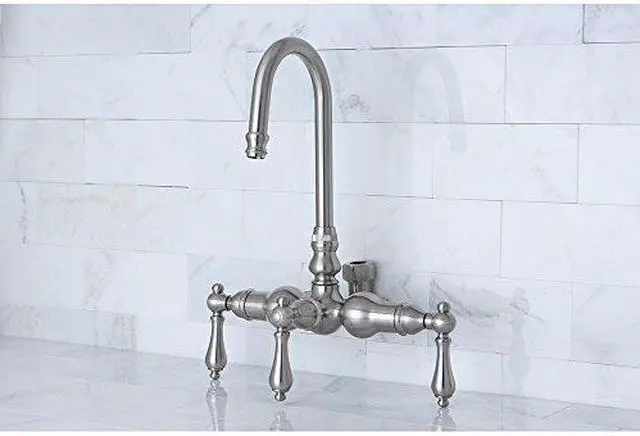 Alt view image 5 of 10 - Kingston Brass ABT200-8 Goose Neck Faucet with Back Outlet & Diverter