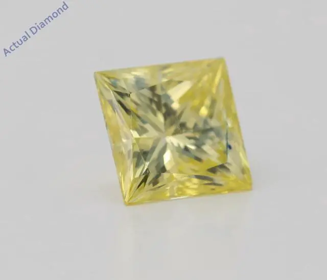 Alt view image 2 of 5 - Princess Loose Diamond (1.03 Ct,Fancy Vivid Yellow(Color Enhanced) Color,VS1(Enhanced) Clarity) IGL