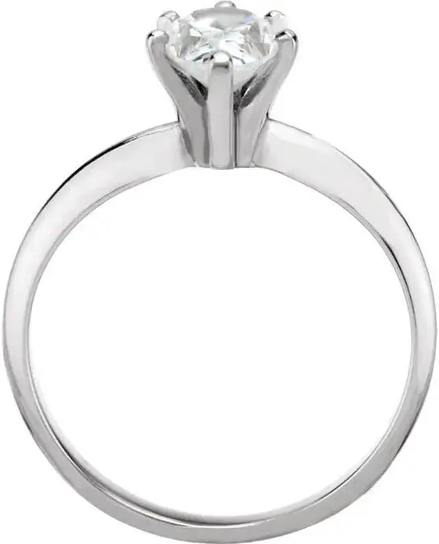 Alt view image 2 of 4 - Pear Diamond Solitaire Engagement Ring,14k White Gold (1.53 Ct,K Color,VS2 Clarity) GIA Certified