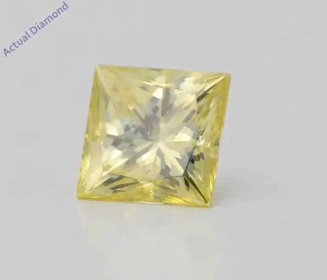 Alt view image 5 of 5 - Princess Loose Diamond (1.03 Ct,Fancy Vivid Yellow(Color Enhanced) Color,VS1(Enhanced) Clarity) IGL