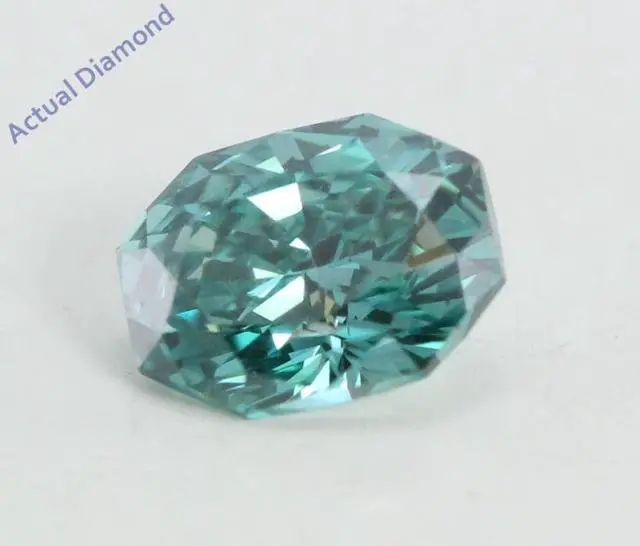 Alt view image 4 of 6 - Radiant Cut Loose Diamond (0.51 Ct, Sky Blue(Irradiated) Color, VS1 Clarity)