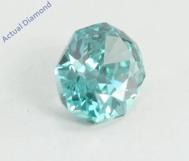 Alt view image 6 of 6 - Radiant Cut Loose Diamond (0.51 Ct, Sky Blue(Irradiated) Color, VS1 Clarity)