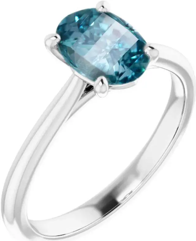 Main image of Millennial Sunrise (Branded Shape) Diamond Ring 14k White (0.36 Ct Blue-green(Irradiated) VS Clarity)