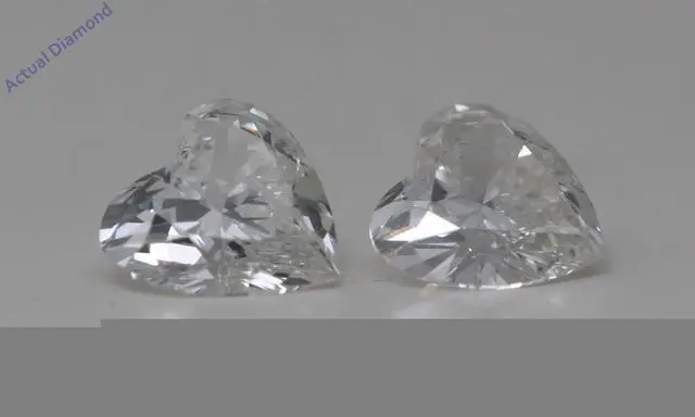 Main image of A Pair of Heart Cut Natural Mined Loose Diamonds (0.67 Ct,H Color,SI1-SI2 Clarity)