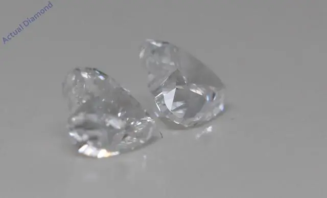 Alt view image 3 of 4 - A Pair of Heart Cut Natural Mined Loose Diamonds (0.8 Ct,F Color,SI1-SI2 Clarity)
