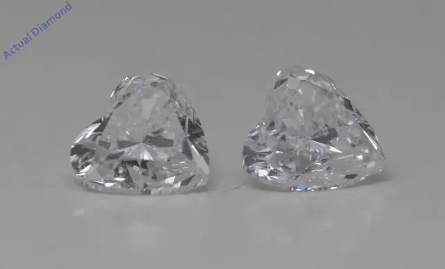 Main image of A Pair of Heart Cut Natural Mined Loose Diamonds (0.8 Ct,F Color,SI1-SI2 Clarity)