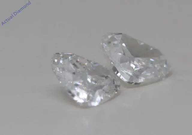 Alt view image 3 of 4 - A Pair of Heart Cut Natural Mined Loose Diamonds (0.93 Ct,G Color,SI1 Clarity)