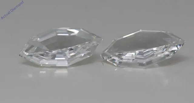 Main image of A Pair of Oval Step Cut Natural Mined Loose Diamonds (1.35 Ct,H Color,VVS2 Clarity)