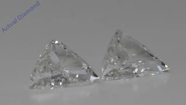 Alt view image 4 of 4 - A Pair of Trilliant Cut Natural Mined Loose Diamonds (1.55 Ct,I Color,VS2-SI1 Clarity)
