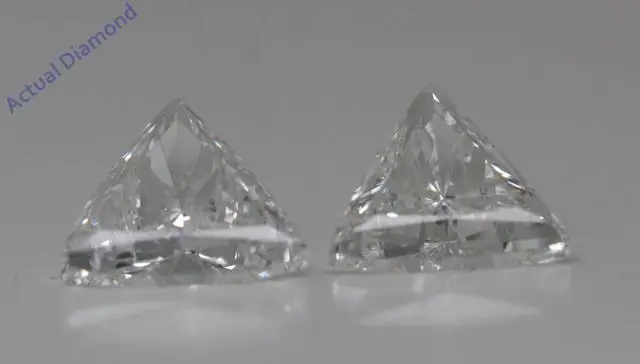 Alt view image 4 of 4 - A Pair of Trilliant Cut Natural Mined Loose Diamonds (1.85 Ct,I Color,SI1 Clarity)