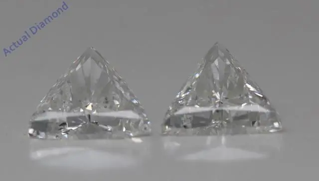 Main image of A Pair of Trilliant Cut Natural Mined Loose Diamonds (1.85 Ct,I Color,SI1 Clarity)