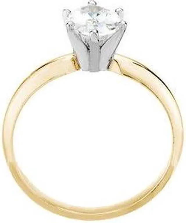 Alt view image 3 of 5 - Oval Diamond Solitaire Engagement Ring 14K Yellow Gold (1.01 Ct, K Color, VS1 Clarity) GIA Certified