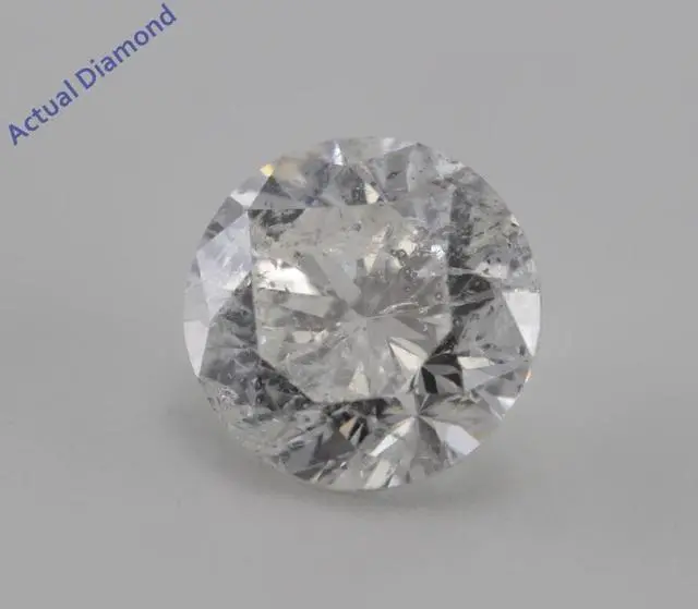 Alt view image 2 of 2 - Round Diamond Solitaire Pendant Necklace 14K White Gold (1.26 Ct, I Color, I2(K.M) Clarity)