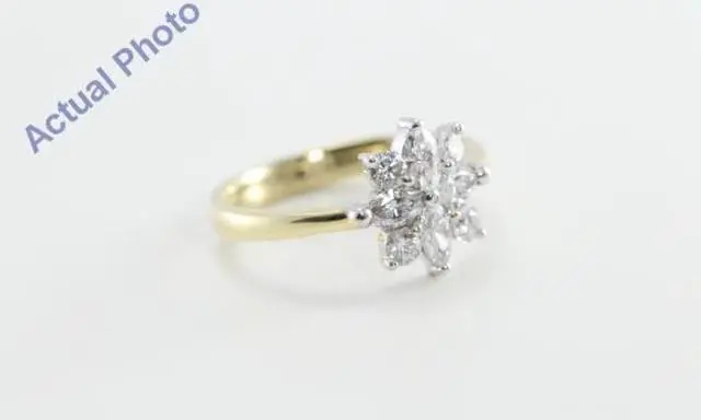 Alt view image 2 of 4 - 18k White Gold Invisible Setting Round Cut Diamond Engagement Ring (0.94 Ct, G Color, VS Clarity)