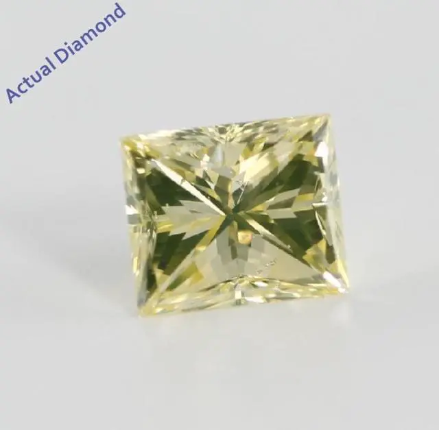 Main image of Princess Cut Loose Diamond (0.82 Ct, Natural Fancy Yellow Color, SI1 Clarity) IGL Certified